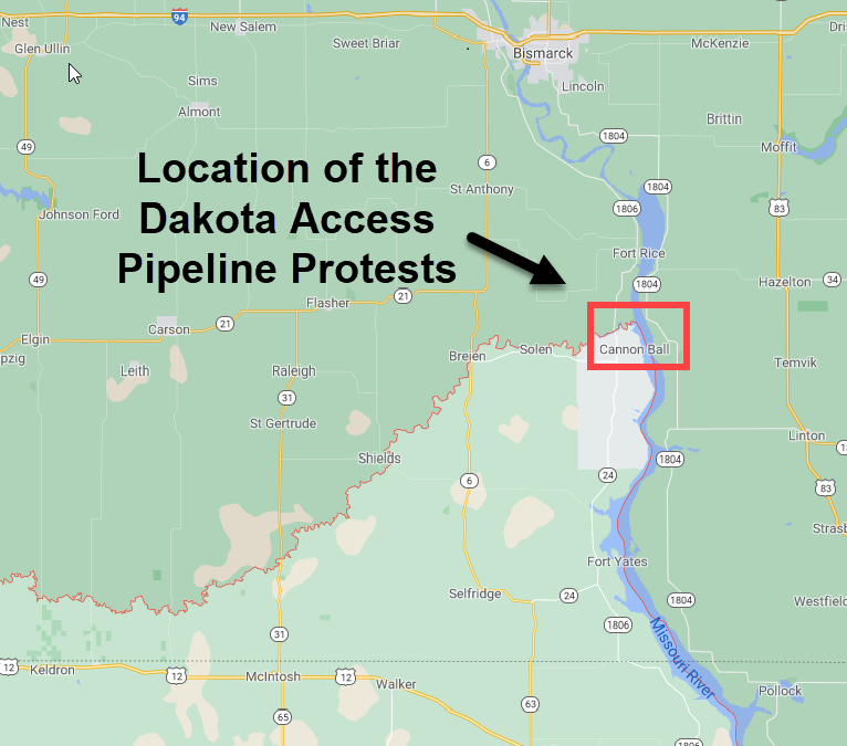 map of Dakota Access pipeline